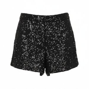 Express Black Sequin High Waist Shorts